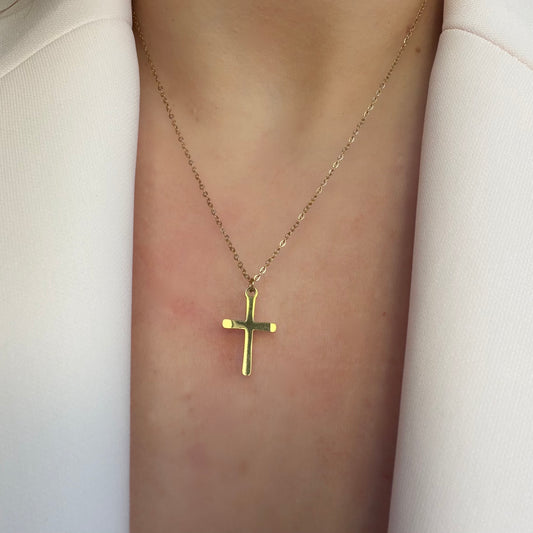 COLLAR CRUZ DORADO