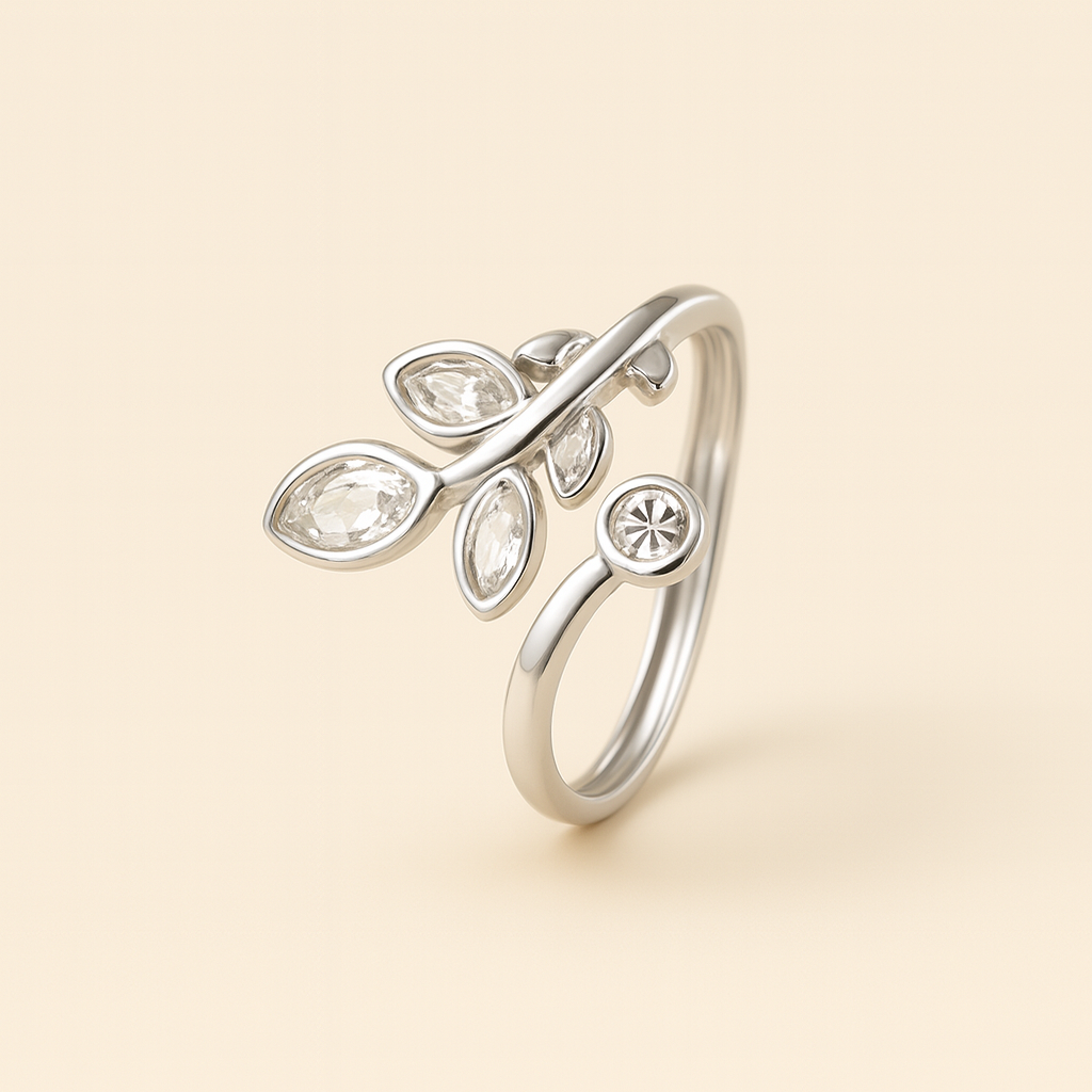 ANILLO FLORENYX PLATEADO