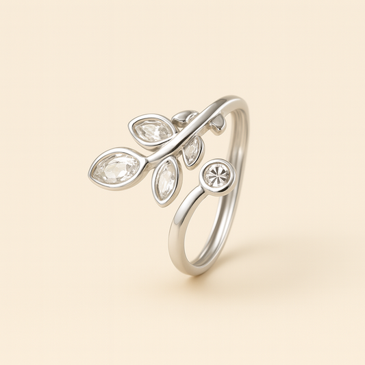 ANILLO FLORENYX PLATEADO