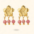 PENDIENTES CLARISA DORADO PIEDRA NATURAL