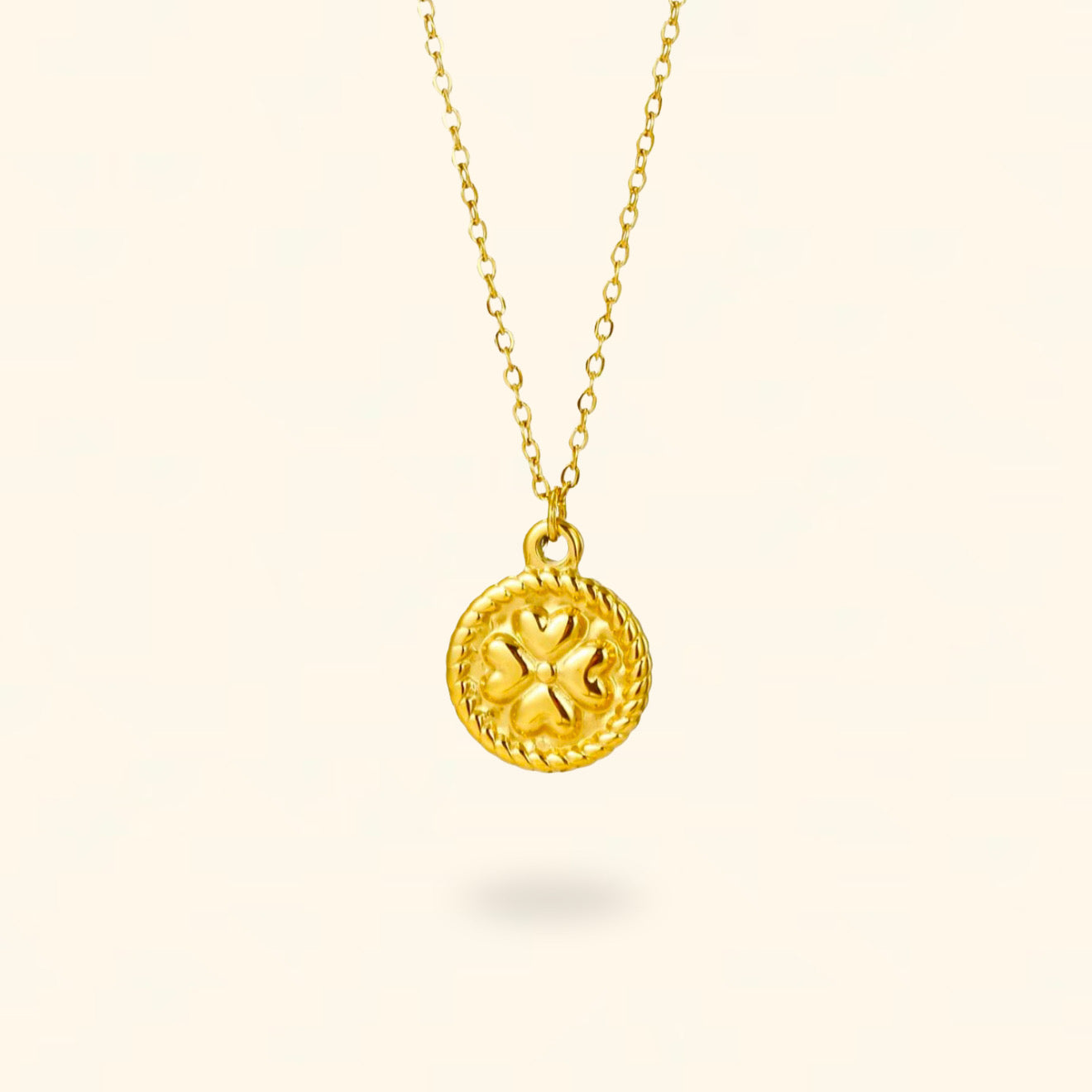 COLLAR TRÉBOL DORADO