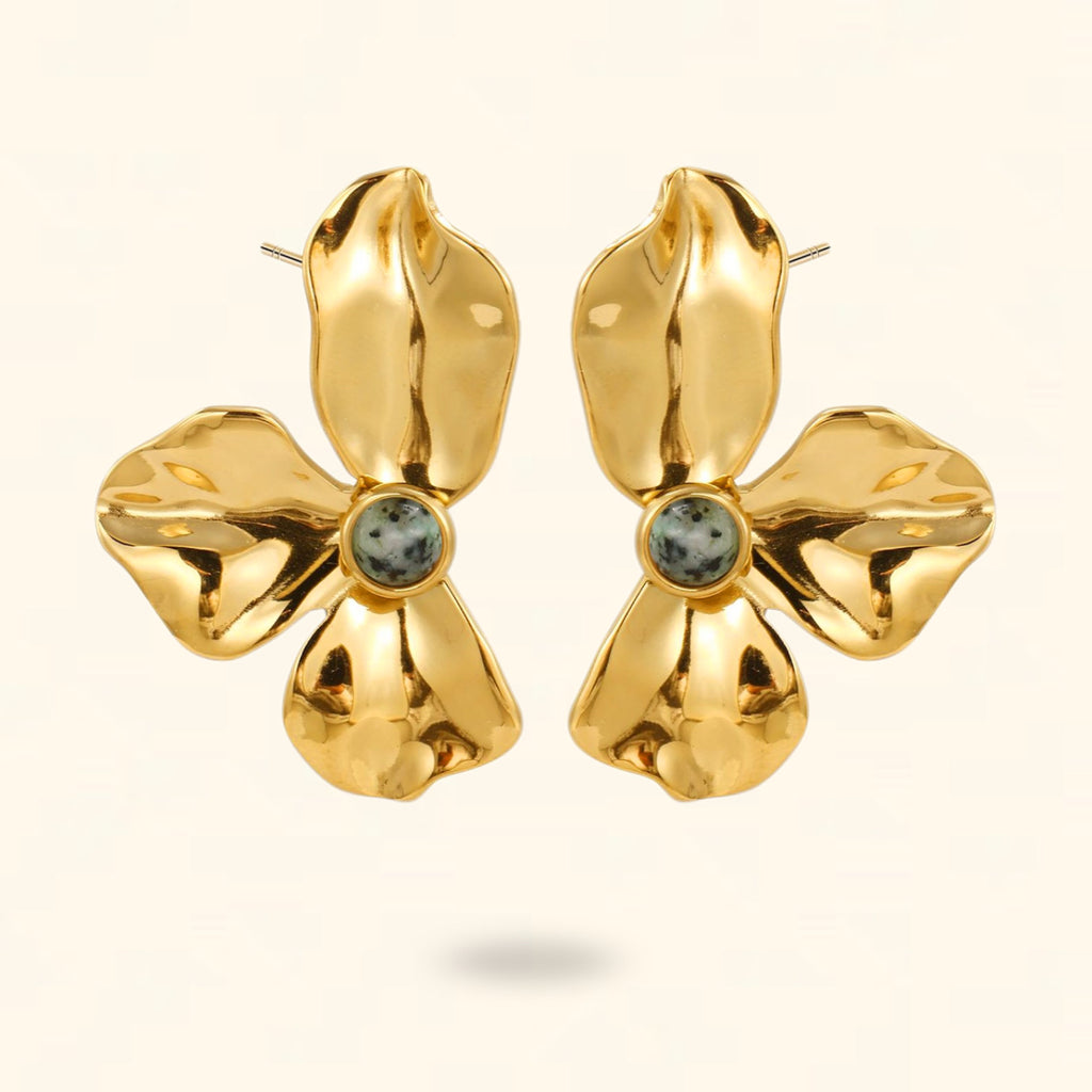 PENDIENTES FLORIAS DORADO
