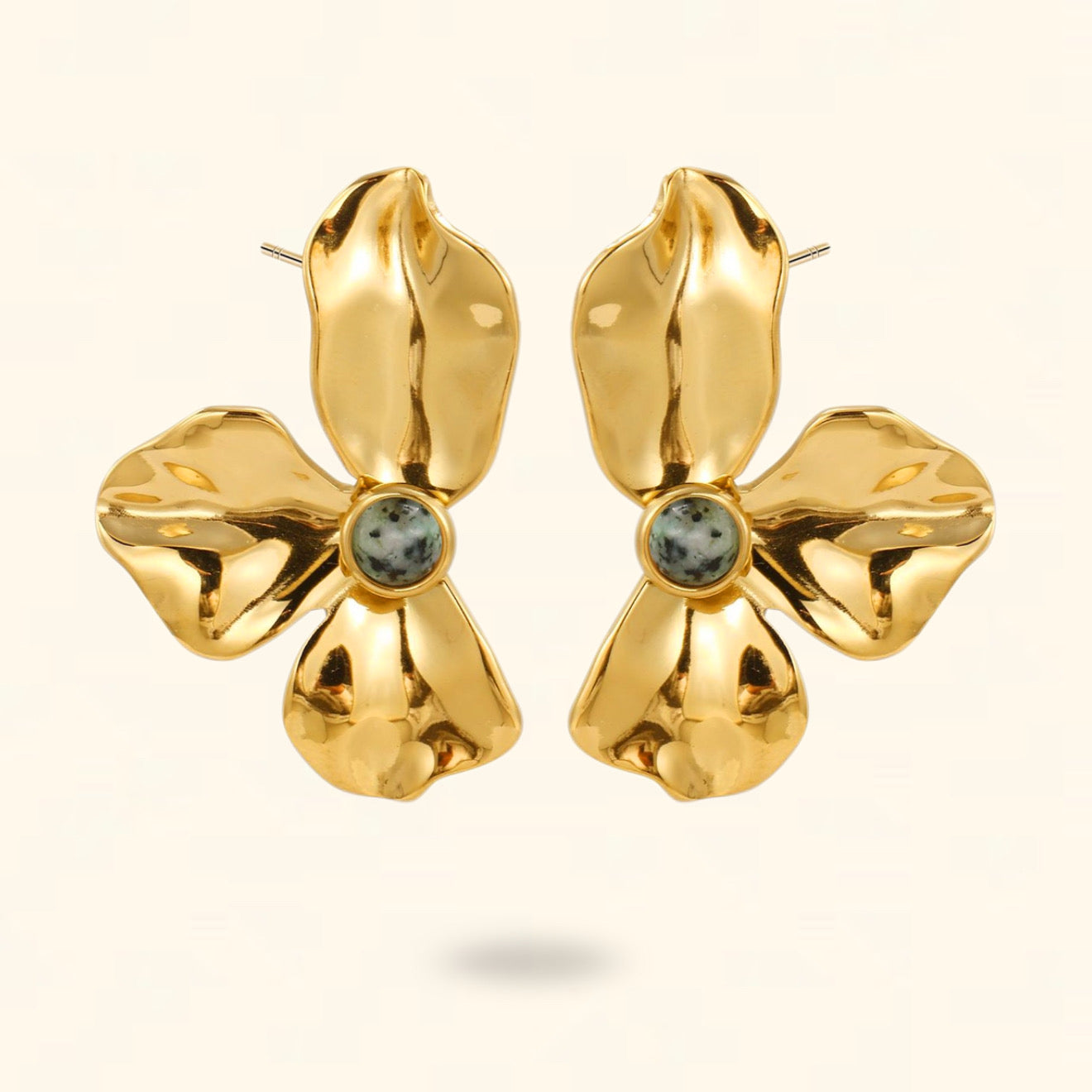 PENDIENTES FLORIAS DORADO