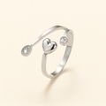 ANILLO CORAZÓN PLATEADO
