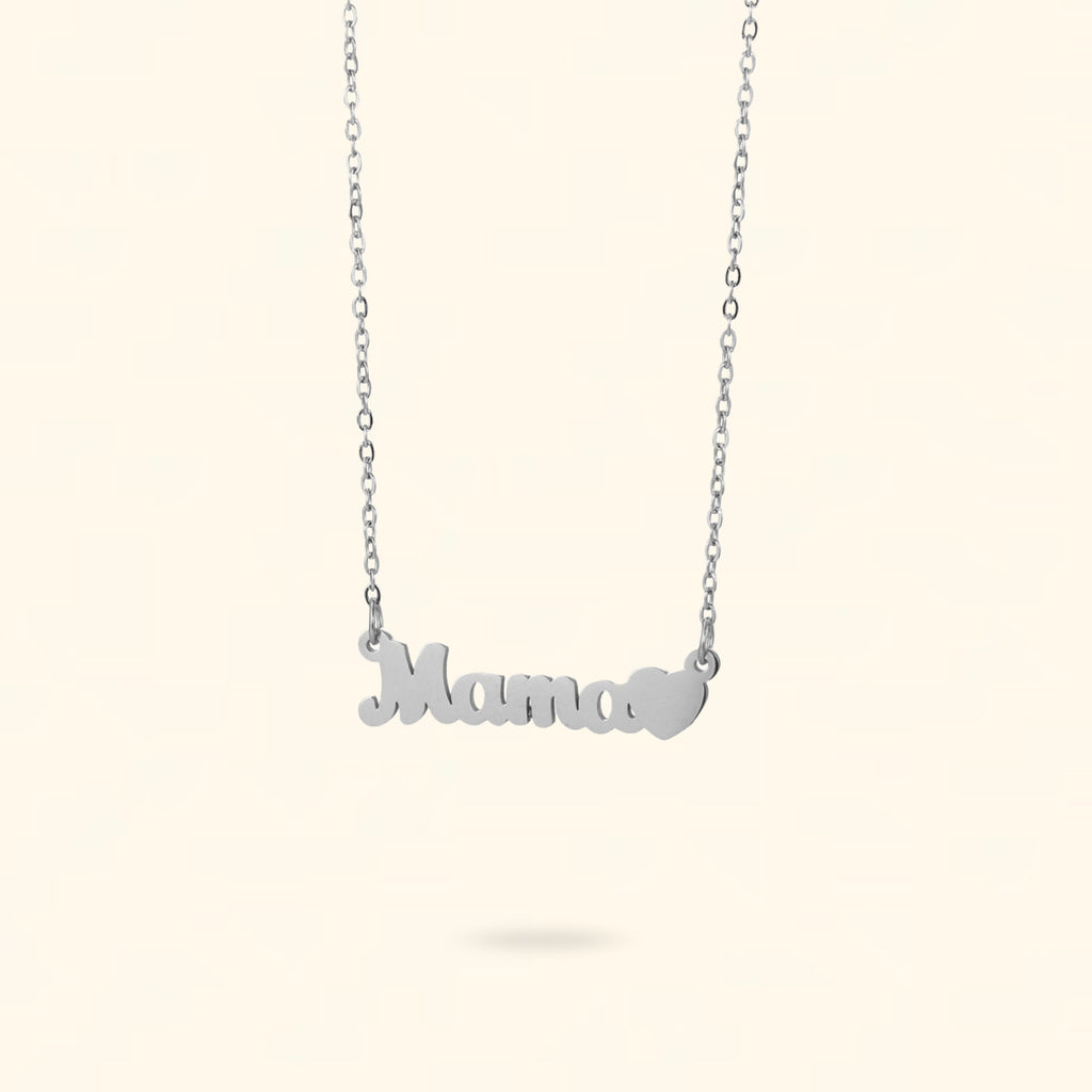 COLLAR LOVE MAMÁ PLATEADO