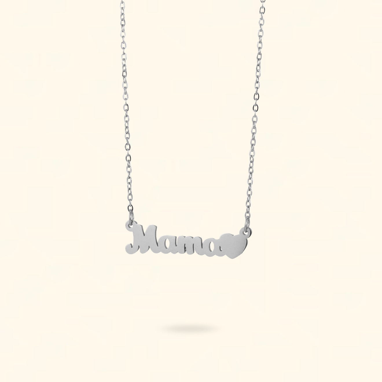 COLLAR LOVE MAMÁ PLATEADO