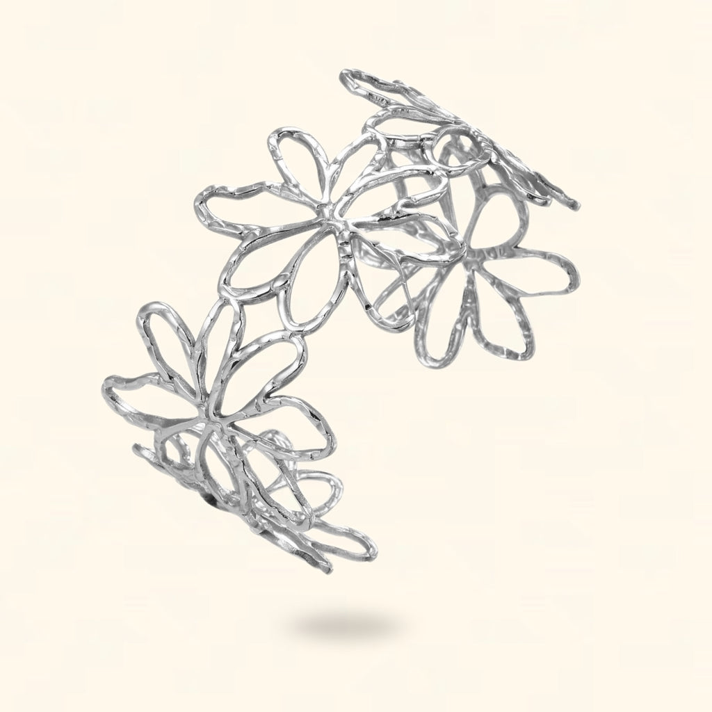 BRAZALETE FLORIA PLATEADO