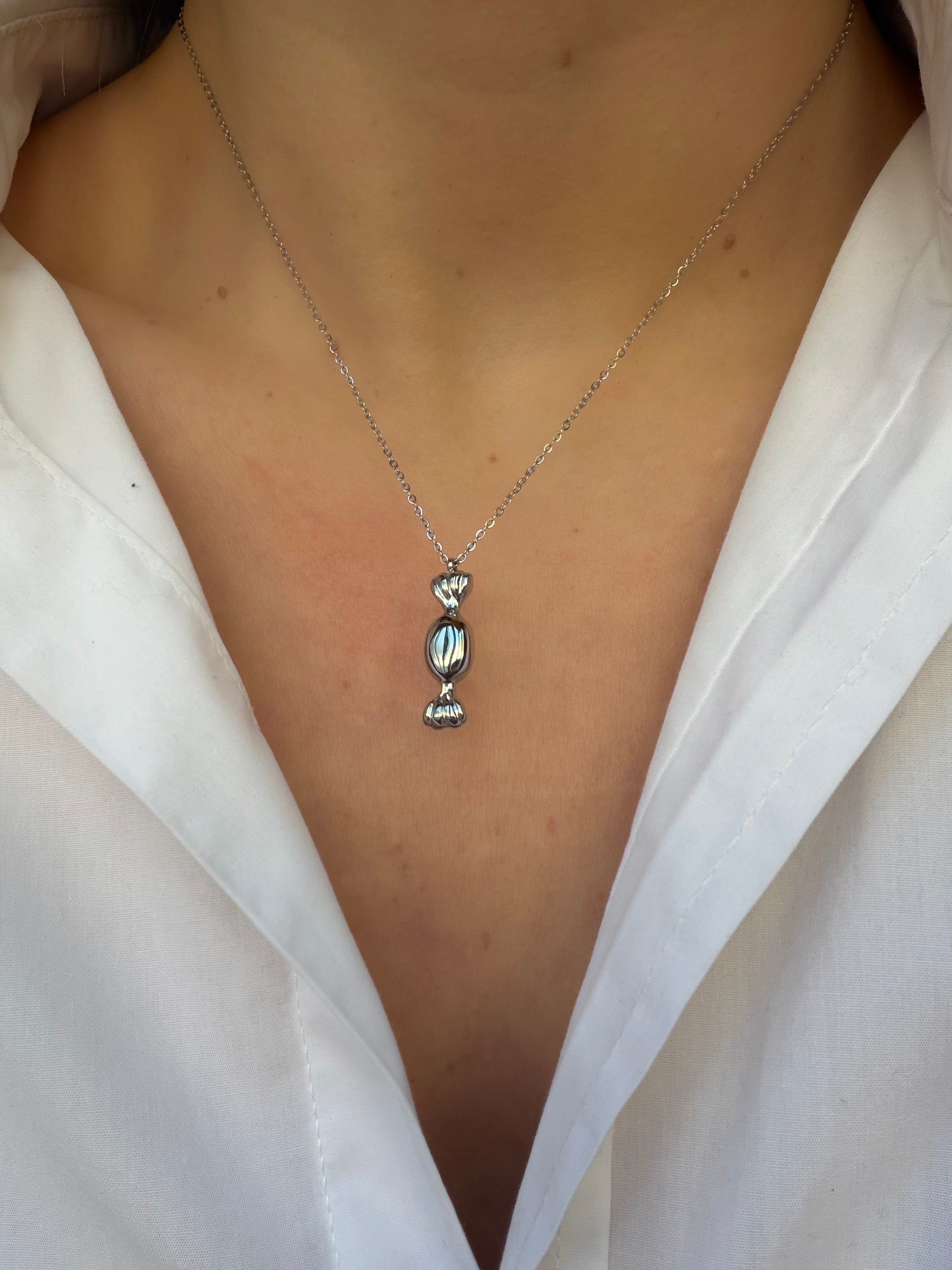 COLLAR CANDY PLATEADO
