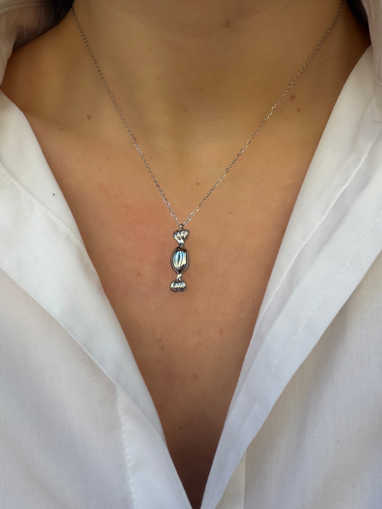 COLLAR CANDY PLATEADO