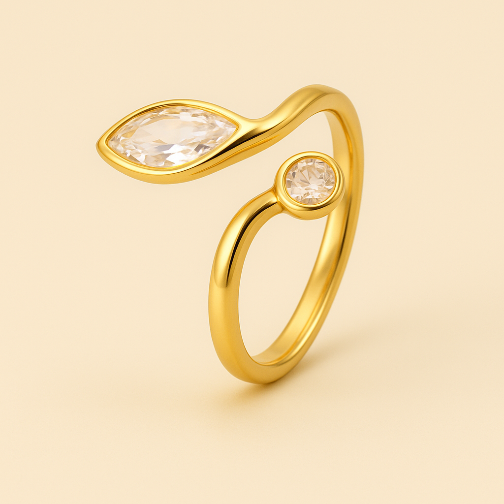 ANILLO ZIRCOBRA DORADO