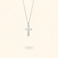 COLLAR CRUZ PLATEADO