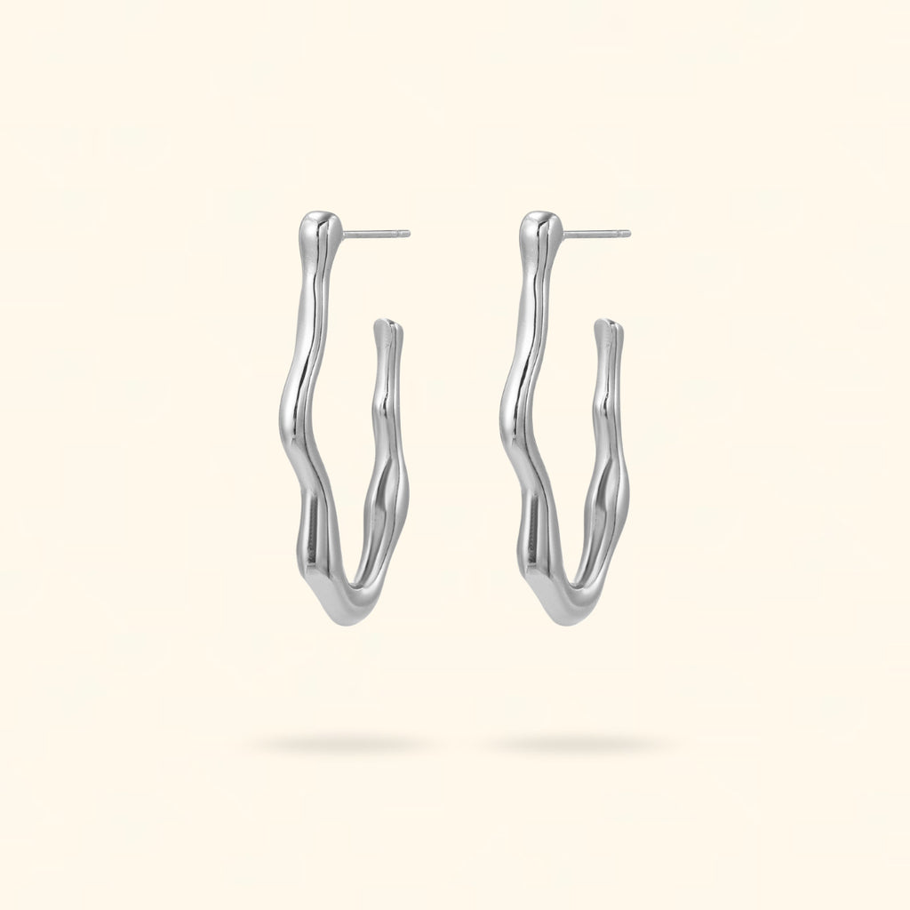 PENDIENTES LEA PLATEADO