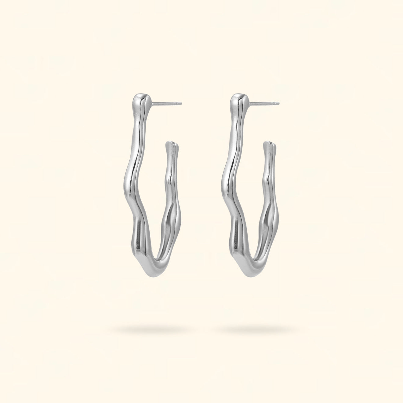 PENDIENTES LEA PLATEADO