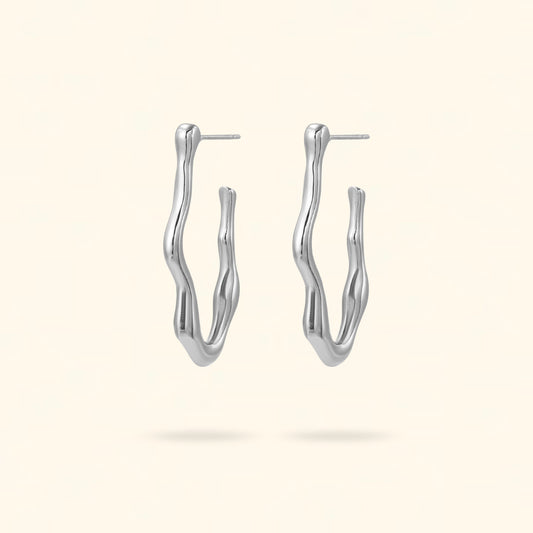 PENDIENTES LEA PLATEADO