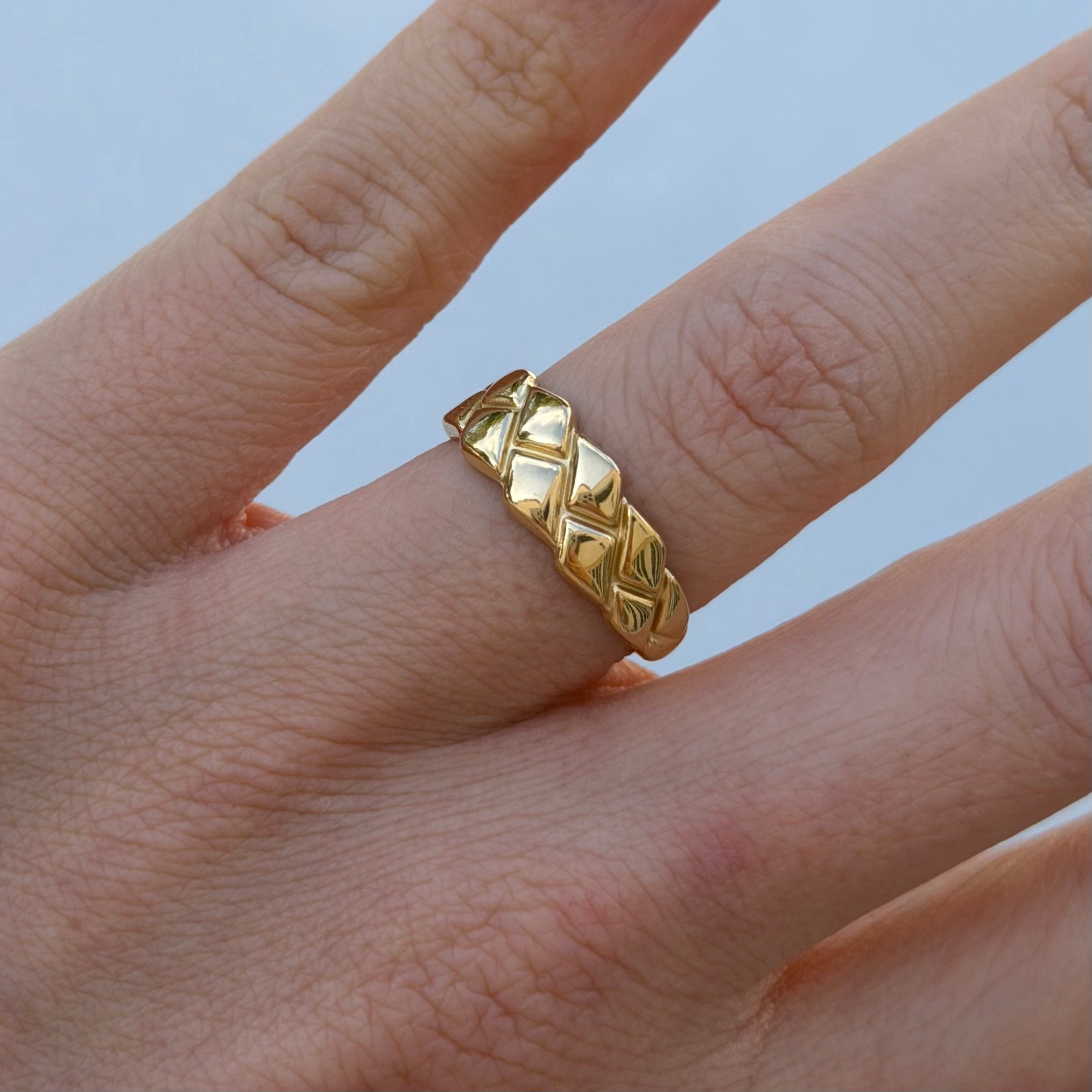 ANILLO TRENZA DORADO