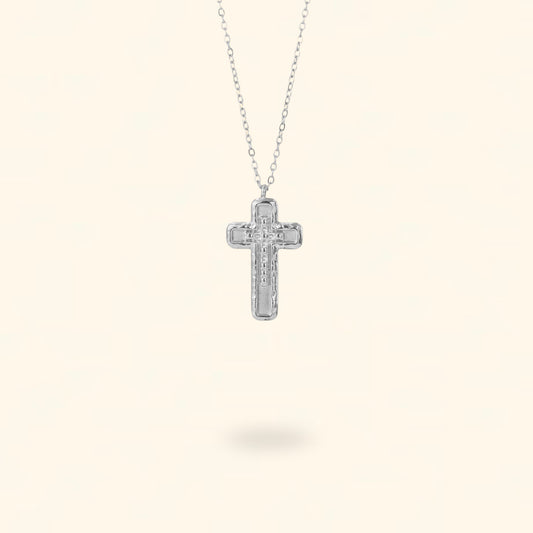 COLLAR CRUZE PLATEADO