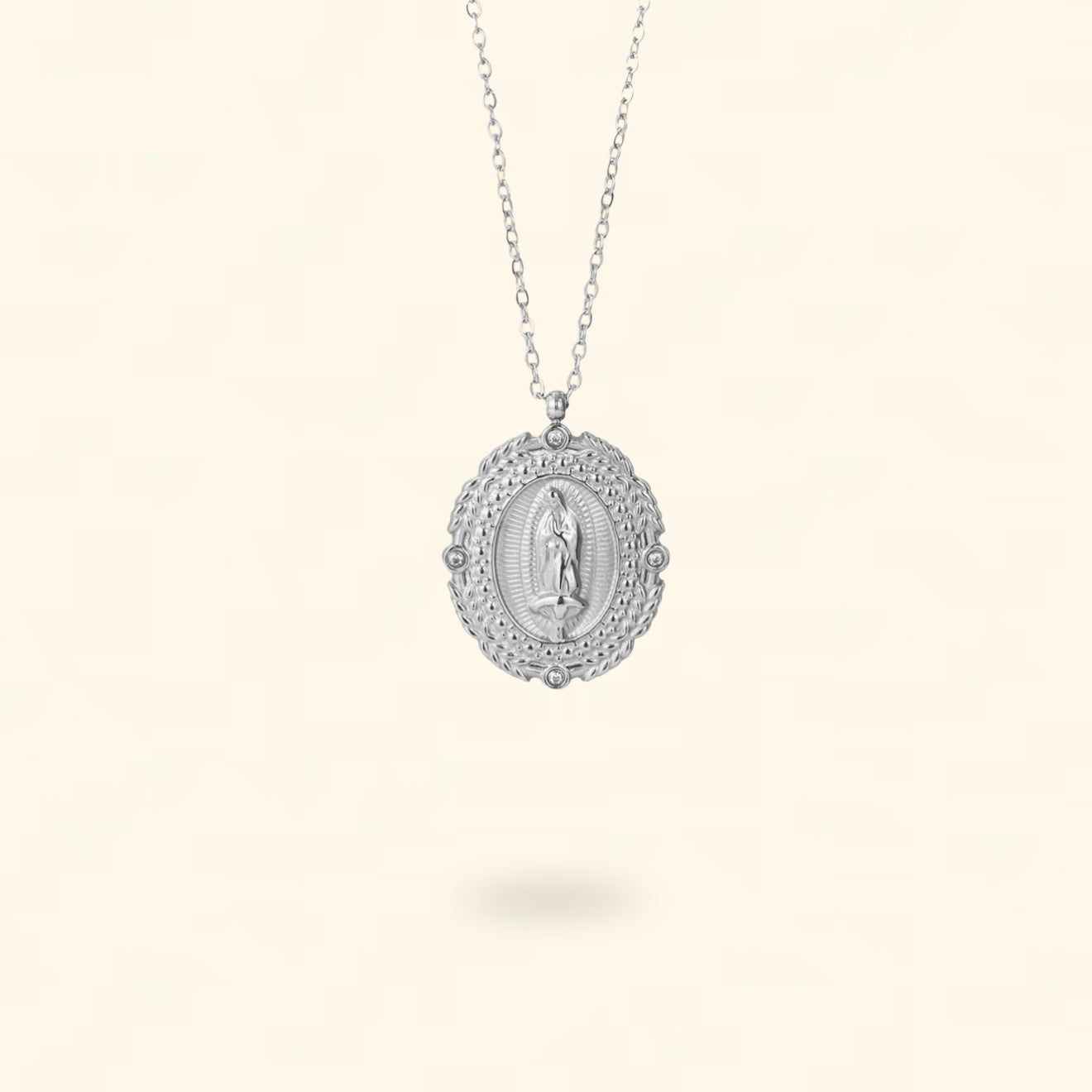 COLLAR VIRGEN PLATEADO