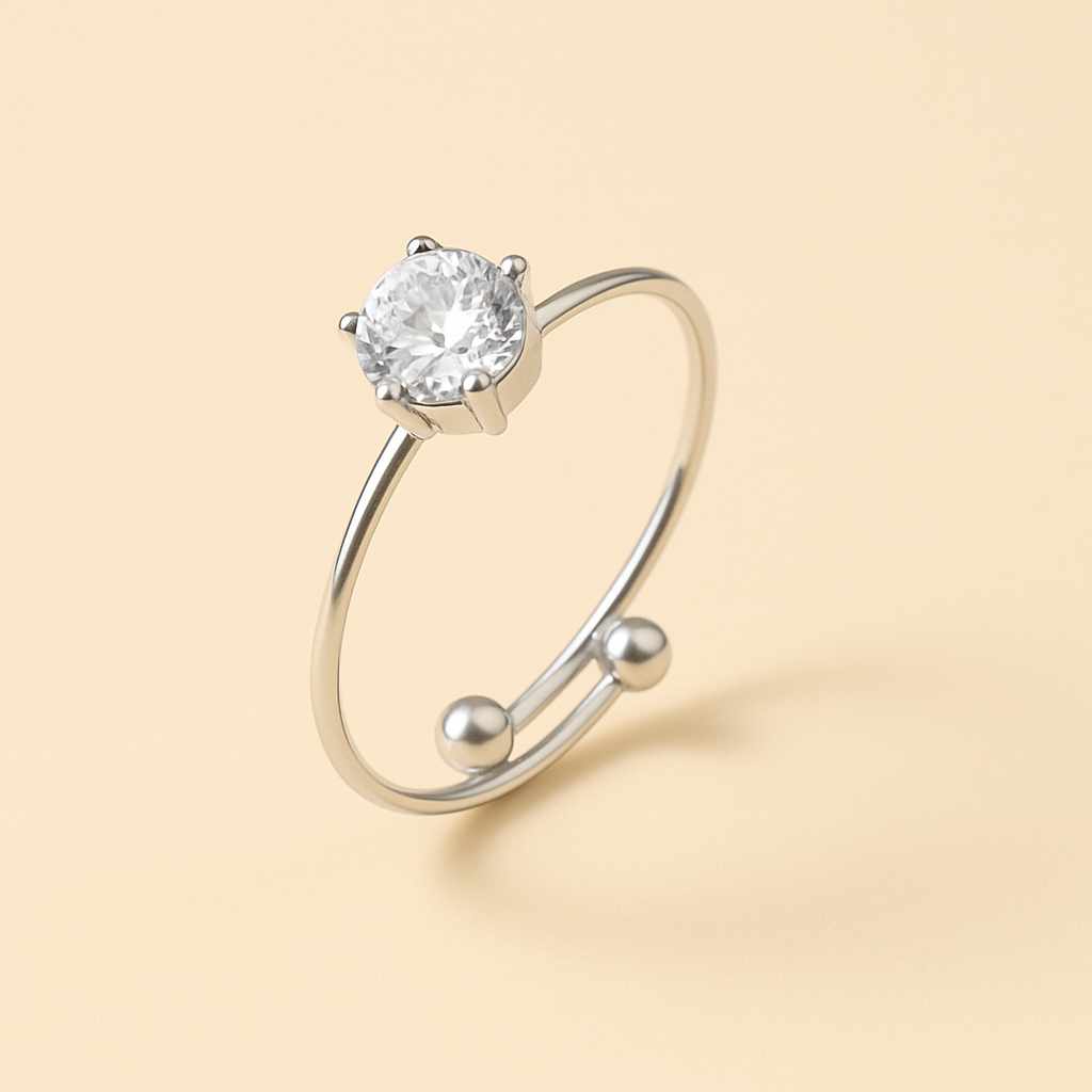 ANILLO CIRCON PLATEADO