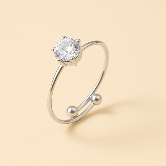 ANILLO CIRCON PLATEADO