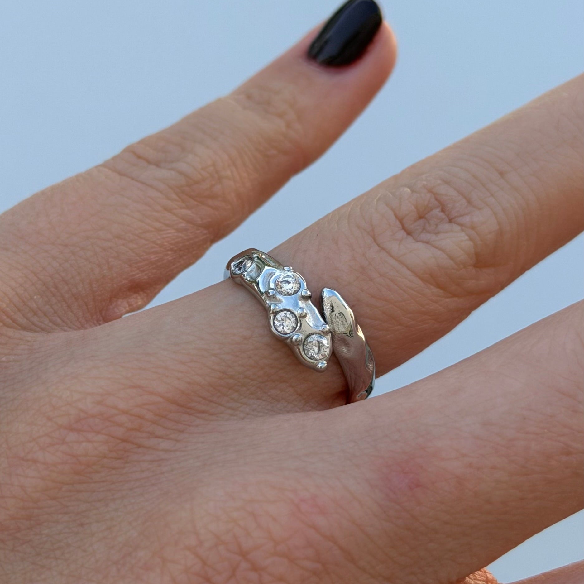 ANILLO ZAFIRA PLATEADO
