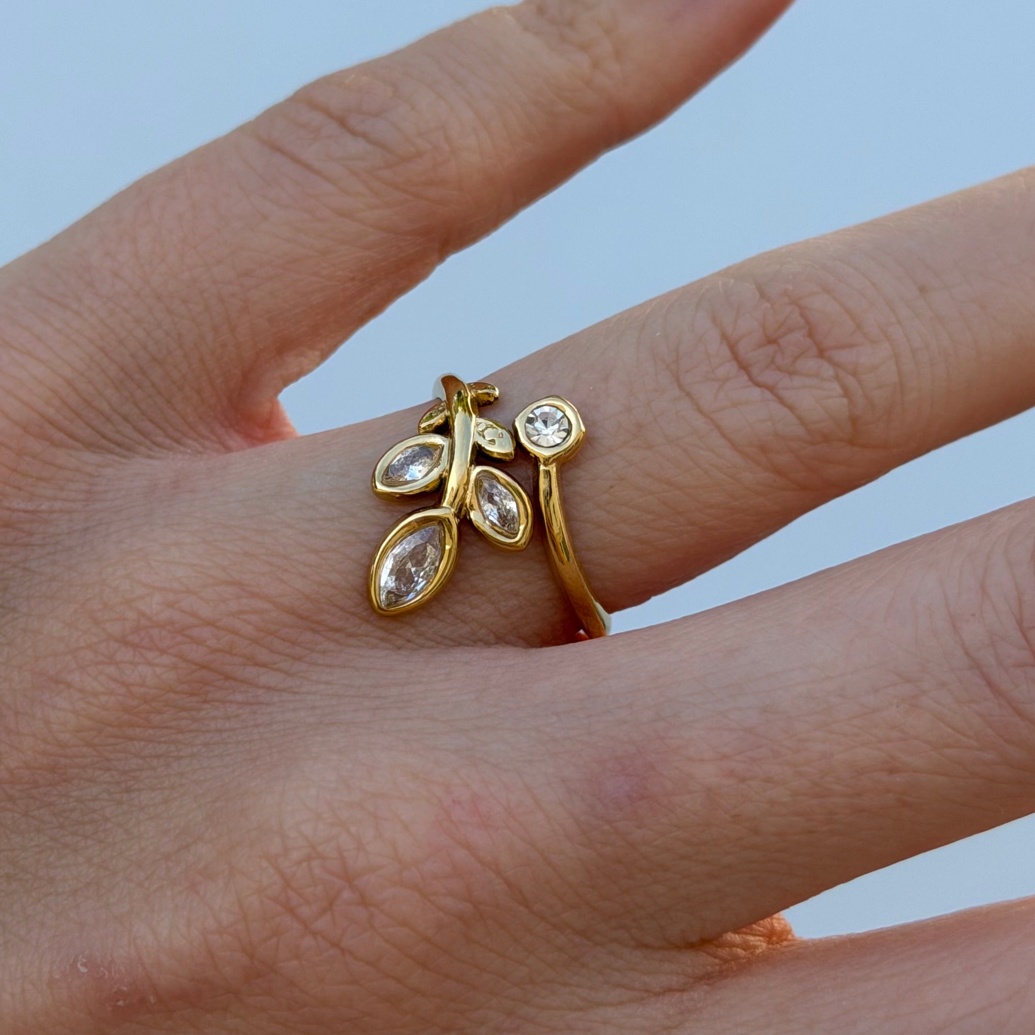 ANILLO FLORENYX DORADO