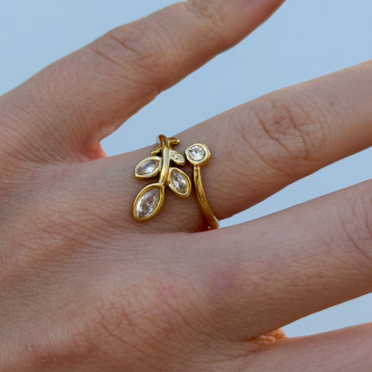 ANILLO FLORENYX DORADO