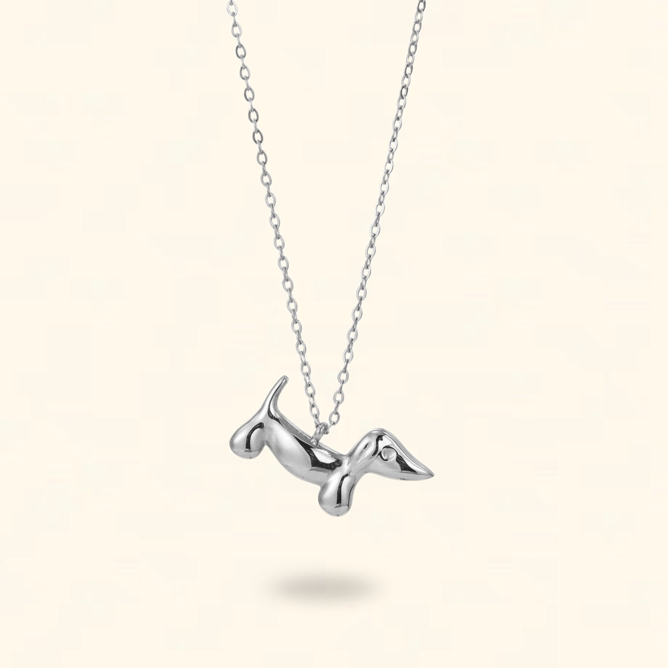 COLLAR DACKEL PLATEADO