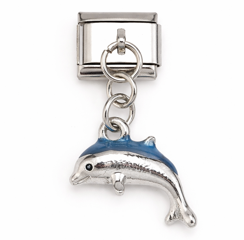 DELFIN COLGANTE PLATEADO