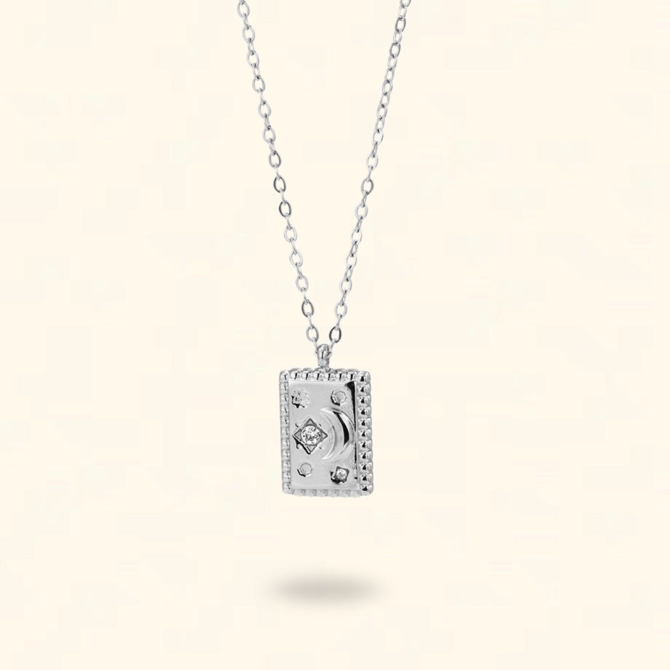 COLLAR COSMOS PLATEADO