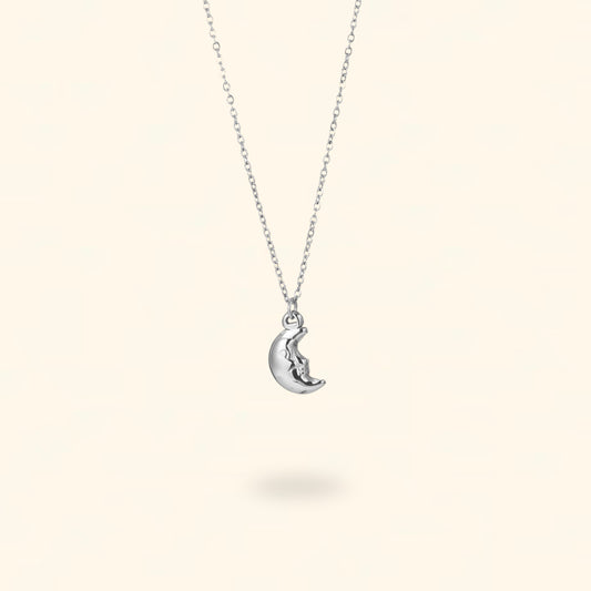 COLLAR LUNA PLATEADO