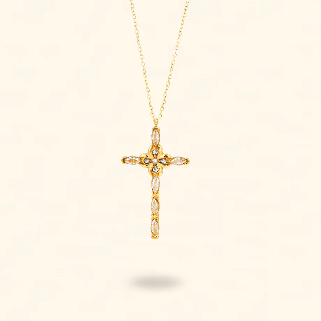 COLLAR CELESTE DORADO