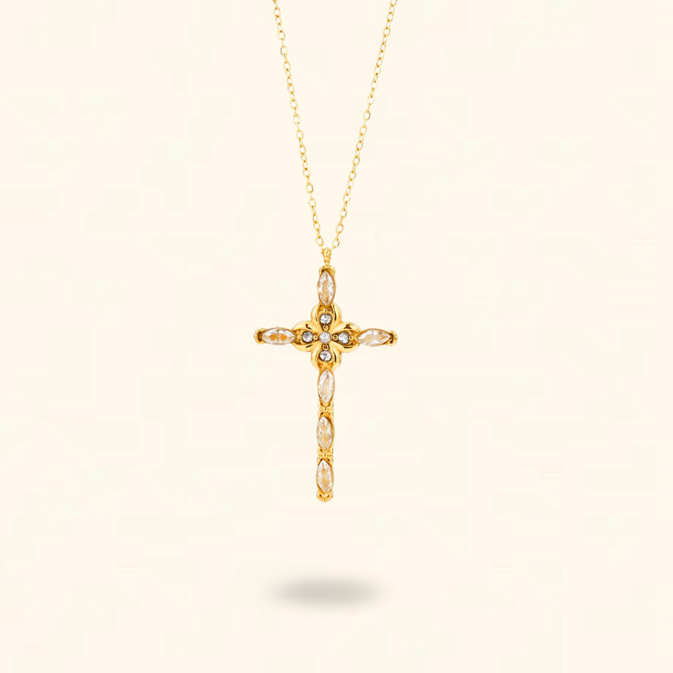 COLLAR CELESTE DORADO