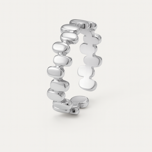 ANILLO DOMINÓ PLATEADO