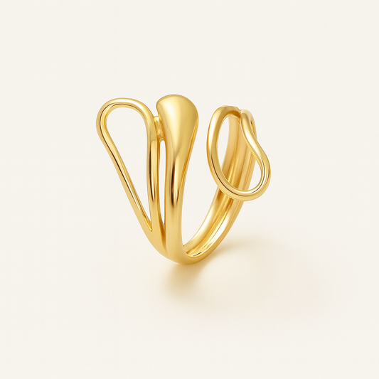 ANILLO AFLORA DORADO