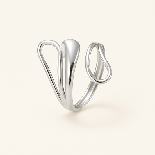 ANILLO AFLORA PLATEADO