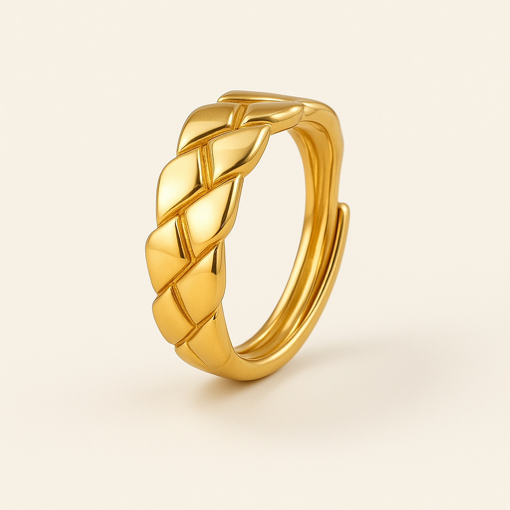 ANILLO TRENZA DORADO
