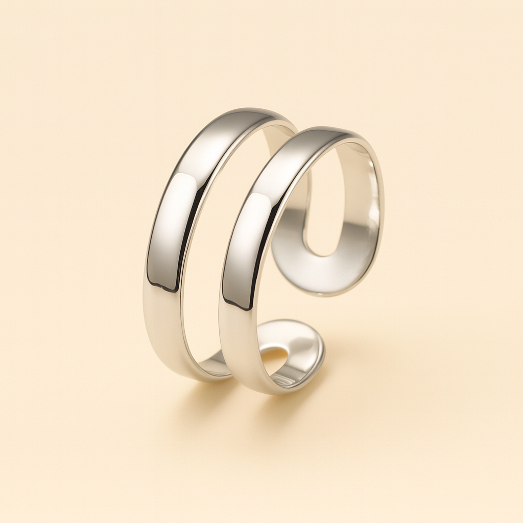 ANILLO INFINITY DUO PLATEADO