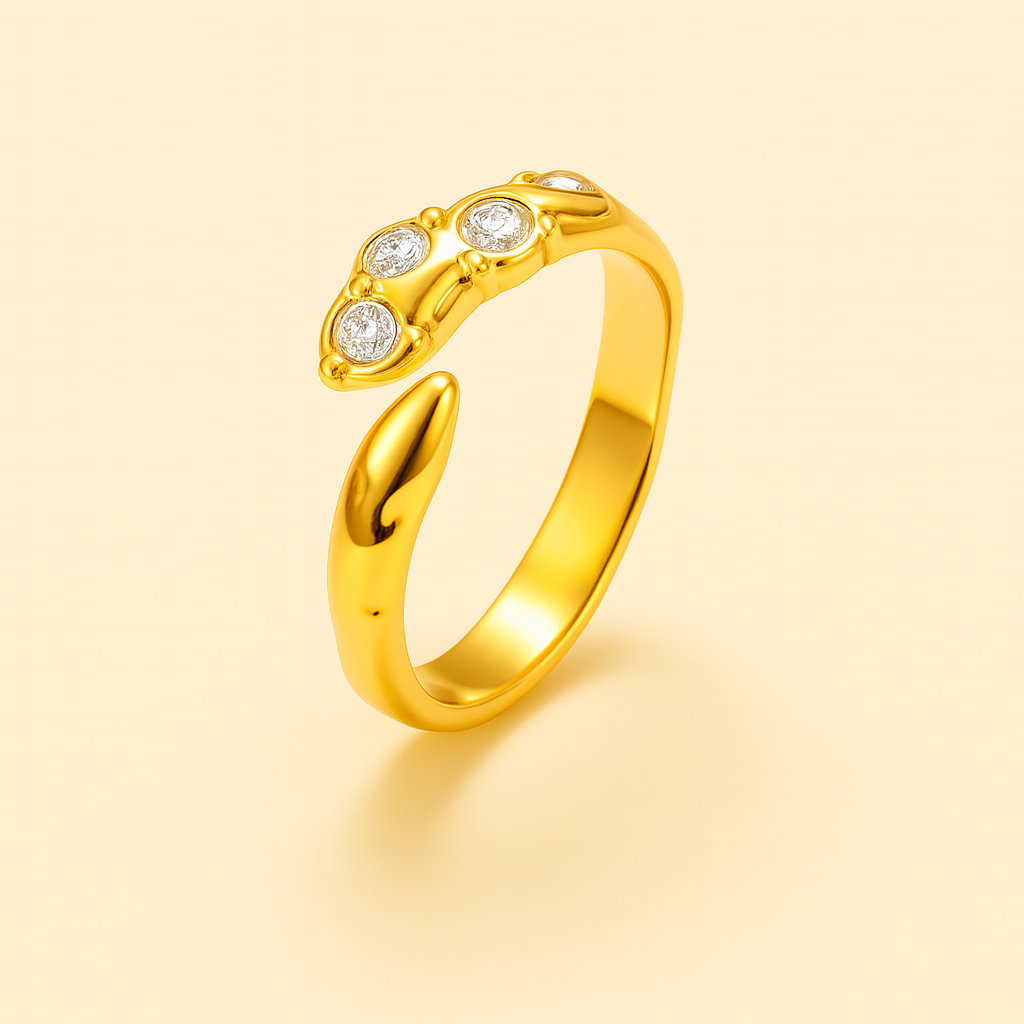 ANILLO ZAFIRA DORADO