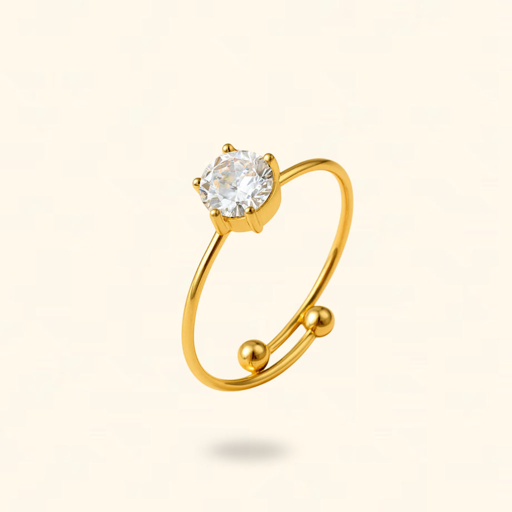 ANILLO CIRCON DORADO