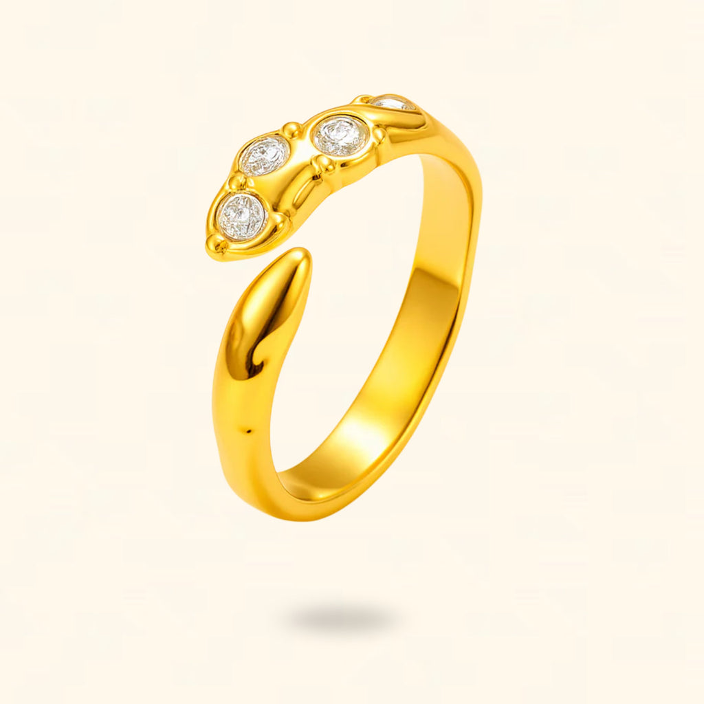 ANILLO ZAFIRA DORADO