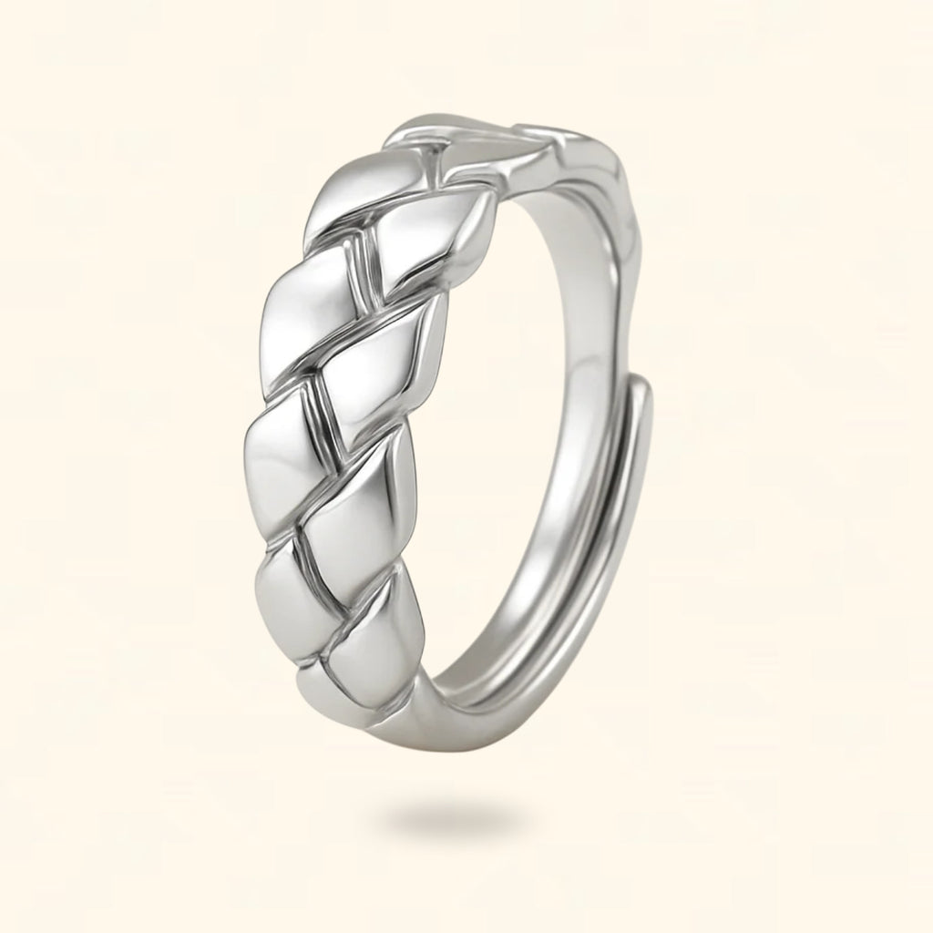 ANILLO TRENZA PLATEADO